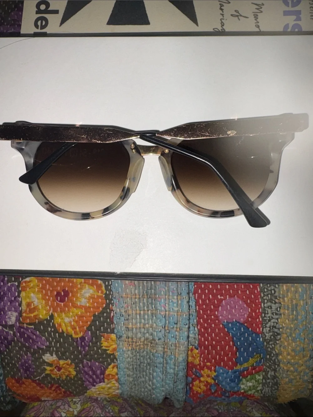 THIERRY LASRY Leopard Print Cat-Eye Sunglasses with Brown Lenses
